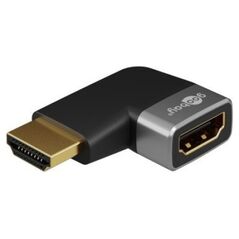 Adapter AV Goobay Adapter HDMI™ kątowy 90° poziomy, 8K @ 60 Hz, pozłacany