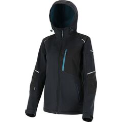 4f KURTKA SOFTSHELL Z KAPT. DAMSKA CZAR.-TURKUS., "M", CE,LAHTI