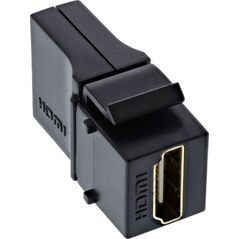 Adapter AV InLine InLine® HDMI Keystone Snap-In module, 4K/60Hz, HDMI AF/AF angled black
