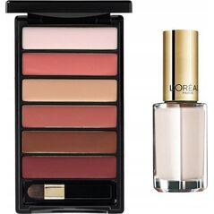 L’Oreal Paris Set L'Oreal Paris: Color Riche La Palette Matte, Lip Palette, Nude, 6 g + Color Riche Le Vernis, Nail Polish, 961, Silky Fawn, 5 ml For Women