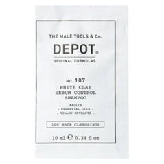 Raywell Depot, 100 Hair Cleansing No. 107, Kaolin, Hair Shampoo, For Regulation Of Excessive Sebum, 10 ml For Men