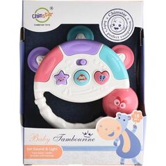 Fisher Price Grzechotka Interaktywna Tamburyn Dźwięki Kształty Muzyczna Zabawka Kolorowa