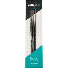 Winsor & Newton Brush design set synthetic hair (sizes 0, 1, 2)