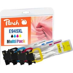 Tusz Peach Peach 320964 nabój z tuszem 4 szt. Zamiennik Wysoka (XL) wydajność Czarny, Cyjan, Purpurowy, Żółty