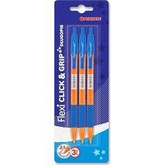 Penmate Długopis Flexi Clic&Grip 0,5mm 3 szt. PENMATE