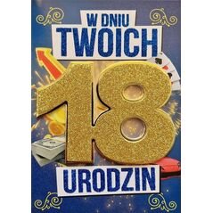 Teka Karnet Urodziny 18 męskie