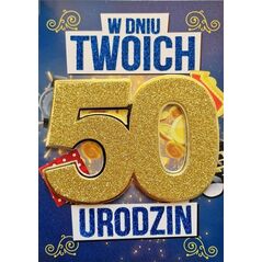 Teka Karnet Urodziny 50 męskie