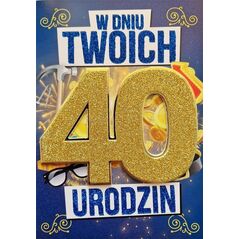 Teka Karnet Urodziny 40 męskie