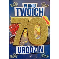 Yeku Karnet Urodziny 70 męskie