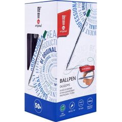 MemoBe Długopis biurowy 0,7mm zielony (50szt) MemoBe