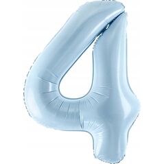 Party Deco Balon foliowy 4 jasny niebieski 72cm