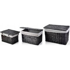 Lumarko Komplet 3 Kufrów Wiklinowych 58x38x38/51x32x32/44x26x26cm Lumarko!