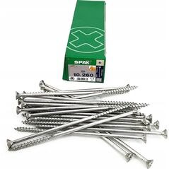 Bagpanel-skruer 159718 10 mm 260 mm T-profil Stål Galvaniseret, Gul kromatiseret 25 ST