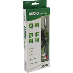 InLine InLine® Slim Audio Plane headphone adpter cable, 2x 3.5mm M to 3.5mm F 3pin, 0.15m