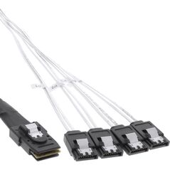 InLine InLine® SAS Connector Cable Mini SAS SFF8087 to 4x SATA Crossover OCF 1m