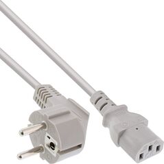 Kabel zasilający InLine InLine® Power Cable German to 3 Pin IEC C13 5m grey