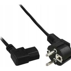 Kabel zasilający InLine InLine® Power cable, Schutzkontakt angled to C13 left angeled, black, 5m