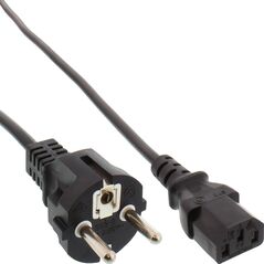 Kabel zasilający InLine 35pcs. Bulk-Pack InLine® Power Cable German 3 Pin IEC C13 H05VV-F 3x0.75mm² black 1.8m