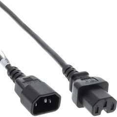 Kabel zasilający InLine 35pcs. pack Bulk-Pack InLine® Power Cable extension C15 straight to C14 socket straight black 2m