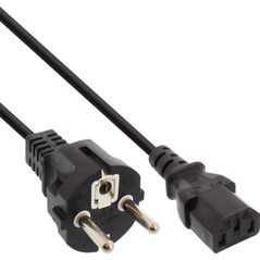 Kabel zasilający InLine 40pcs. pack Bulk-Pack InLine® Power Cable German 3 Pin IEC C13 H05VV-F 3x0.75mm² black 1.5m