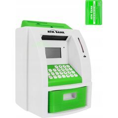 Ramiz Bankomat skarbonka dla dzieci 3+ zielony Interaktywne funkcje + Karta bankomatowa