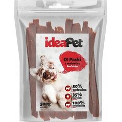 IdeaPet IdeaPet Paski z wołowiną 500g