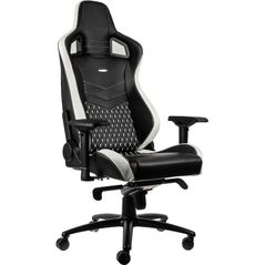 Fotel Noblechairs EPIC z prawdziwej skóry - czarny/biały/czerwony (GAGC-034)