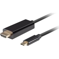 Kabel USB Lanberg USB-C - HDMI 0.5 m Czarny (CA-CMHD-10CU-0005-BK)