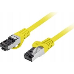 Lanberg Patchcord Lanberg S/FTP kat.8.1 0,5m LSZH CU fluke passed żółty