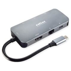 Stacja/replikator Roline Wieloportowa stacja dokująca ROLINE USB 3.2 Gen 2 typu C, 4K HDMI, LAN