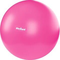 Rebel Mini piłka gimnastyczna do pilates rehabilitacyjna 25cm z pompką ręczną, kolor różowy, REBEL ACTIVE