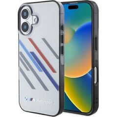 BMW BMW BMHCP16S23HTRAG iPhone 16 6.1" szary/grey hardcase Motosport IML Random Stripes