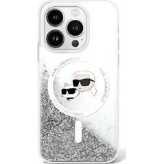 Karl Lagerfeld Karl Lagerfeld KLHMP16LLGKCSGH iPhone 16 Pro 6.3" hardcase transparent Liquid Glitter Karl&Choupette Head Magsafe