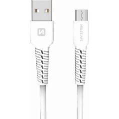 Kabel USB Swissten Swissten Basic Fast Charge 3A Micro USB Datu un Uzlādes Kabelis 1m Balts