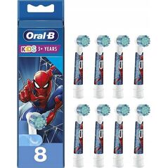 Końcówka Braun Braun Oral-B Kids Spiderman 8-piece brush attachment (white, frustration-free packaging)