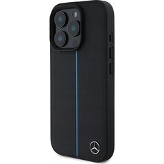 Mercedes Mercedes MEHMP16L23RURBK iPhone 16 Pro  6.3" czarny/black hardcase MB Blue Line Leather MagSafe