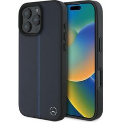 Mercedes Mercedes MEHMP16X23RURBV iPhone 16 Pro Max 6.9" granatowy/navy hardcase MB Blue Line Leather MagSafe