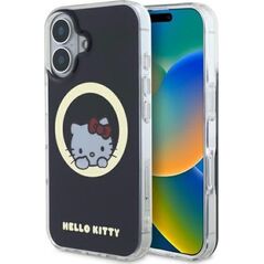 Hello Kitty Hello Kitty HKHMP16SHSWKK iPhone 16 6.1" black/black hardcase IML Sweet Kitty Magsafe