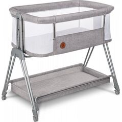 Lionelo Łóżeczko dostawne Luna Grey Concrete 2 w 1 Lionelo