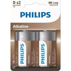 Philips PHILIPS batteri tech alkaline D 2-pak - 2110058