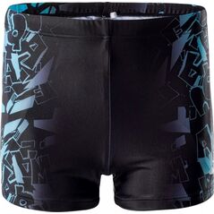 AquaWave Dziecięce bokserki kąpielowe Aquawave ATOS JR black scuba blue logo print rozmiar 164