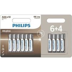 Philips Philips LR03A10BP/10, Single-use battery, AAA, Alkaline, 1.5 V, 10 pc(s), 5 year(s)