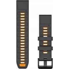 Garmin Garmin Ersatzarmband QuickFit 22mm Silikon Graphit/Orange