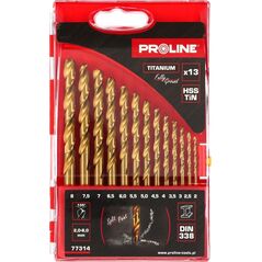 Wiertło Pro-Line WIERTŁA DO METALU HSSTIN DIN338 SZLIF.13SZT(2-8MM)PROLINE