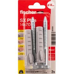 Fischer FISCHER dowels with screws SX Plus S, 14x70 mm, 2 pcs.