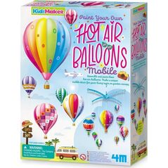4M 4M KidzMaker DIY set Paint Your Own Hot Air Balloons Mobile