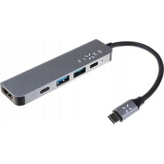 HUB USB Fixed Fixed | 5-port USB-C HUB Mini for laptops and tablets | FIXHU-MN-GR | Gray
