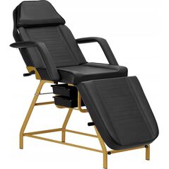 Activeshop Fotel kosmetyczny 557G z kuwetami złoto czarny