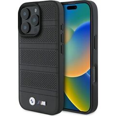 BMW BMW BMHMP16X23PUSPK iPhone 16 Pro Max     6.9" czarny/black hardcase M Perforated And Stitched Line MagSafe