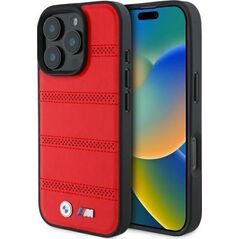 BMW BMW BMHMP16X23PUSPR iPhone 16 Pro Max     6.9" czerwony/red hardcase M Perforated And Stitched Line MagSafe